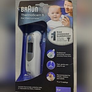 Braun White ThermoScan Ear Thermometer – Fast, Gentle Ear Readings